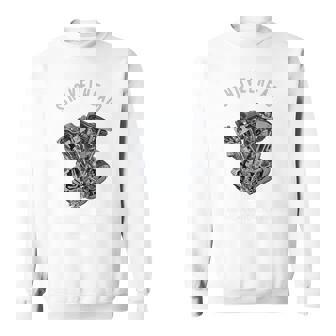 ヴィンテージ Hd オートバイtwin ショベルヘッド エンジン ドローイング バイカー 長袖tシャツ スウェットシャツ - Kawaiitshirt