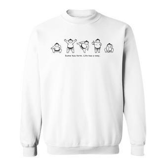 力士の型、人生の道 相撲 力士 相撲に型あり、人生に道あり スウェットシャツ - Kawaiitshirt