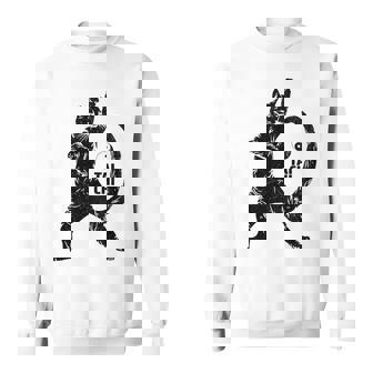 太極拳の練習をしている陽気な猫 陰陽 長袖tシャツ スウェットシャツ - Kawaiitshirt