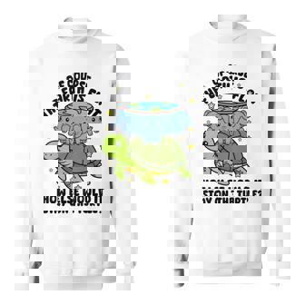 平らな地球協会 面白い陰謀論 亀の象 長袖tシャツ スウェットシャツ - Kawaiitshirt