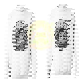 日本の不機嫌なカエル浮世絵 アニメ 日本アート スウェットシャツ - Kawaiitshirt