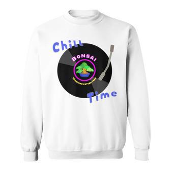 盆栽×レコード 静かに過ごすチル時間デザイン スウェットシャツ - Kawaiitshirt