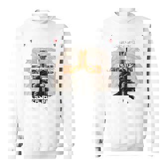 祈り 戦士 ライオン ユダ グラフィック クリスチャン クロスバック プリント スウェットシャツ - Kawaiitshirt