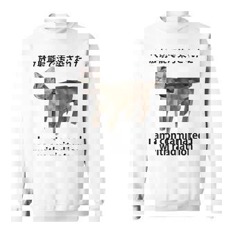 私は放射線で汚染されています 日本の猫 おもしろミーム スウェットシャツ - Kawaiitshirt