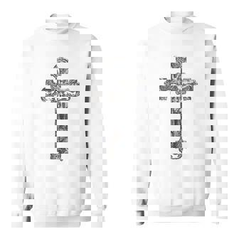 背中に十字架 大きな十字架 クリスチャン スウェットシャツ - Kawaiitshirt