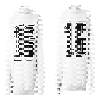 背番号 16 チーム短大スポーツ背番号付きユニフォーム スウェットシャツ - Kawaiitshirt