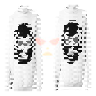 覆面レスラー マスク ピクセルアート ドット絵 怪人 プロレス スウェットシャツ - Kawaiitshirt