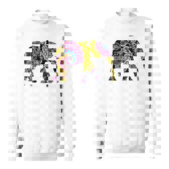象のシルエット、かわいいボヘミアンデザイン。 スウェットシャツ - Kawaiitshirt