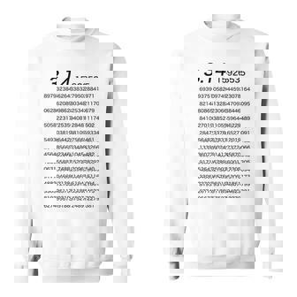 （背中側 バックプリント）314 円周率 パイ《数学》【変なデザイン屋さん】理数系 数字 面白い 長袖tシャツ スウェットシャツ - Kawaiitshirt