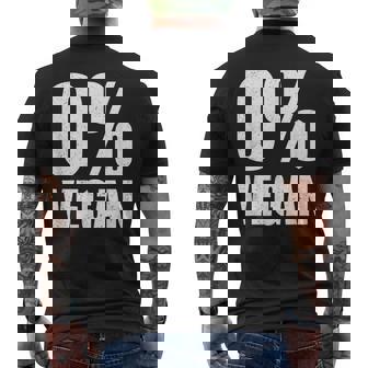 0 ビーガンゼロ パーセントビーガンカーニボア メンズTシャツ バックプリント - Kawaiitshirt