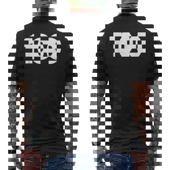 100 数字 サッカー メンズ レディース キッズ ギフト メンズTシャツ バックプリント - Kawaiitshirt