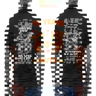 10Th Wedding Anniversary 10 Years Of Driving Each Other Nuts Men's T-shirt Back Print | Mazezy