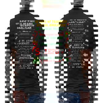 12 Days Of Teaching Special Education IEPS SPED Teacher Xmas Men's Back Print T-Shirt | Mazezy