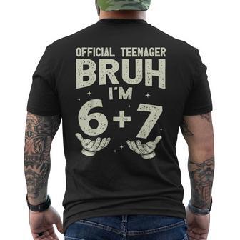 13Th Birthday Boys N Official Nager Six Seven Meme 6-7 Men's T-shirt Back Print - Thegiftio UK