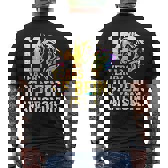 14 Years Of Being Awesome Horse Lover 14th Birthday Men's Back Print T-Shirt | Mazezy