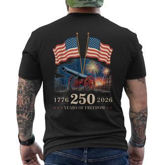 1776 2026 250 Years Of Freedom 250Th American Anniversary Men's T-shirt Back Print - Thegiftio UK
