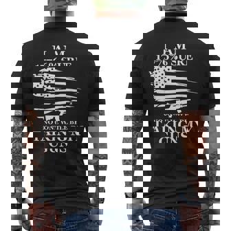 I Am 1776 Sure No One Will Be Taking My Gun US Flag America Men's Back Print T-Shirt | Mazezy