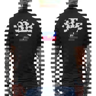 1804 Haiti Flag Pride Independence Haitian Tank Top Men's Back Print T-Shirt | Mazezy