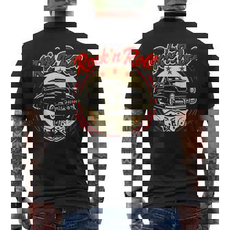 1950年代ロックンロールクラシックカーとサイコロロカビリー メンズTシャツ バックプリント - Kawaiitshirt