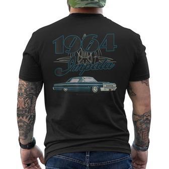 1964 Impala 30 Lowrider Kustom Lead Sled Hot Rod Muscle Car Men's T-shirt Back Print - Monsterry
