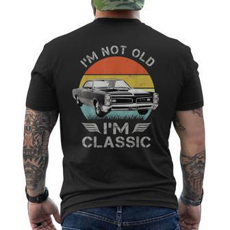 1966 66 Gto Classic Car Old School Muscle Car Men's T-shirt Back Print - Thegiftio UK