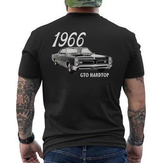 1966 66 Gto Classic Car Old School Muscle Yellow Car Men's T-shirt Back Print - Thegiftio UK