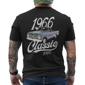 1966 Classic F100 Blue Men's T-shirt Back Print - Thegiftio UK