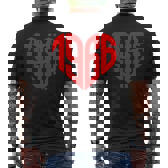 1966 ハート ヴィンテージ 1966年製 ハート型 還暦祝い メンズTシャツ バックプリント - Kawaiitshirt