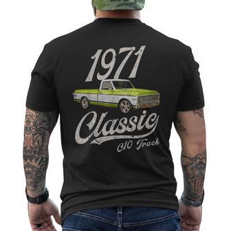 1971 71 C10 Truck Men's T-shirt Back Print - Thegiftio UK