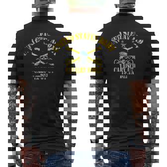 19D Delta Cavalry Scout Veteran Patriotic Flag Veterans Day Men's T-shirt Back Print - Monsterry