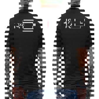 1バッテリーアイコン1。 メンズTシャツ バックプリント - Kawaiitshirt