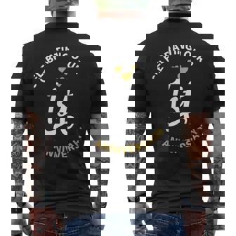 1周年記念1周年記念。 メンズTシャツ バックプリント - Kawaiitshirt