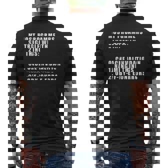 2 Hard Things In Computer Science Programmers Tank Top Men's Back Print T-Shirt | Mazezy