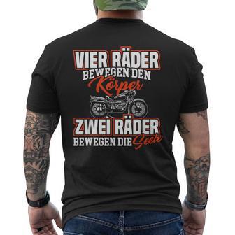 2 Räder Bewegen Dieeele Motorrad Biker T-Shirt mit Rückendruck - Geschenkecke