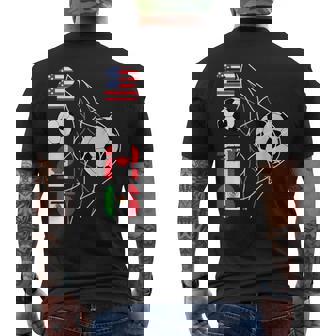 2026 Soccer Goal North America Usa Canada Mexico Flags Fan Men's T-shirt Back Print - Monsterry