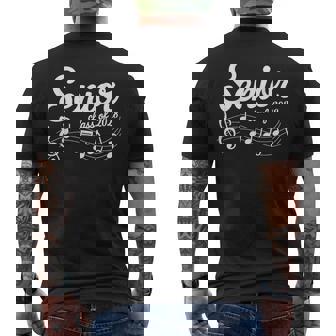 2028 Senior Choir Band Orchestra Class Of 2028 Music Notes Men's Back Print T-Shirt | Mazezy