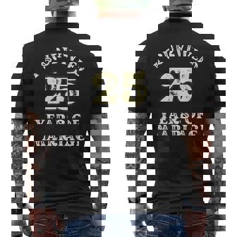 25 Years Of Marriage For ギフト 結婚25周年記念 メンズTシャツ バックプリント - Kawaiitshirt