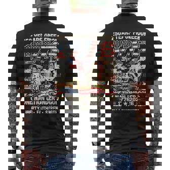 250 Years Of Freedom 1776 One Nation Under God Usa Flag Men's T-shirt Back Print - Thegiftio