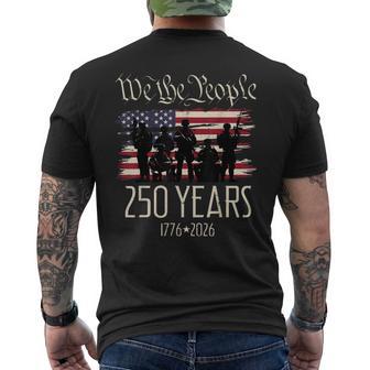 250 Years Us Flag 250Th Anniversary American Birthday Usa Men's T-shirt Back Print - Thegiftio UK
