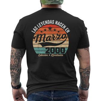 26 Años Cumpleaños Las Leyendas Nacen En Marzo De 2000 Camiseta Hombre Estampado Espalda - Regaloses