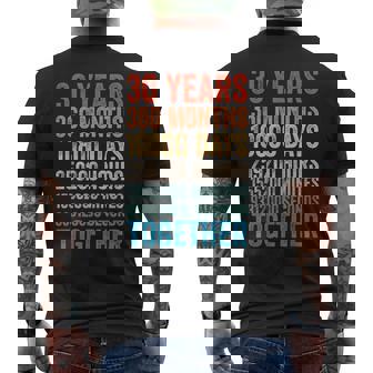 30年記念日 彼 彼女 カップル 30回目の結婚 メンズTシャツ バックプリント - Kawaiitshirt