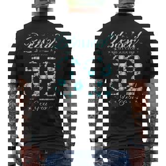 32歳の32歳の誕生日bデーパーティーに神に祝福されて メンズTシャツ バックプリント - Kawaiitshirt