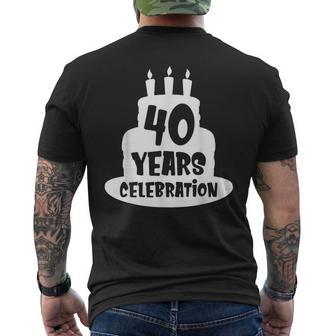 40年のお祝い イベント、記念日、誕生日。 メンズTシャツ バックプリント - Kawaiitshirt