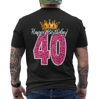 40歳 ハッピーバースデー キュート 40歳 誕生日 マッチング メンズTシャツ バックプリント - Kawaiitshirt