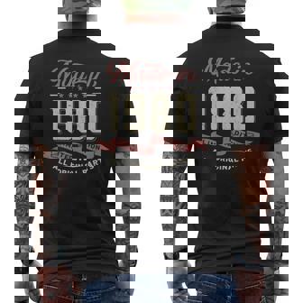 43 Cumpleaños Nacido En 1980 Hecho En 1980 Camiseta Hombre Estampado Espalda - Regaloses