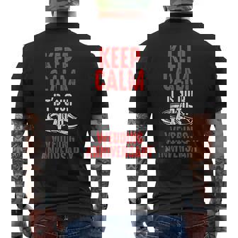 4年目の結婚記念日 夫 妻 カップル 結婚 メンズTシャツ バックプリント - Kawaiitshirt