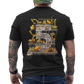 5 Anni Compleanno Ragazzo Costruzione Ragazzo 5 Anni T-shirt da uomo con stampa posteriore - Novitaregali