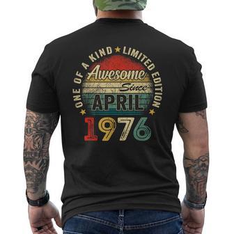 50 Years Old Awesome Since April 1976 50Th Birthday Dad Men's T-shirt Back Print - Thegiftio