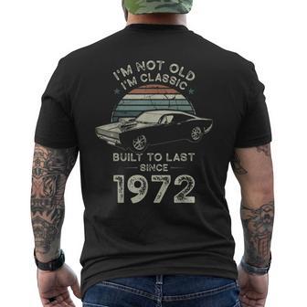 54° Compleanno Nato Nel 1972 Auto D'epoca T-shirt da uomo con stampa posteriore - Novitaregali