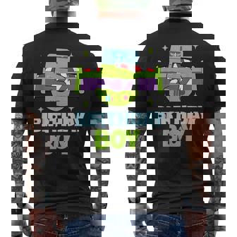 5Th Birthday Boy Toy Lover 5 Year Old Story Bday Party Men's T-shirt Back Print - Thegiftio